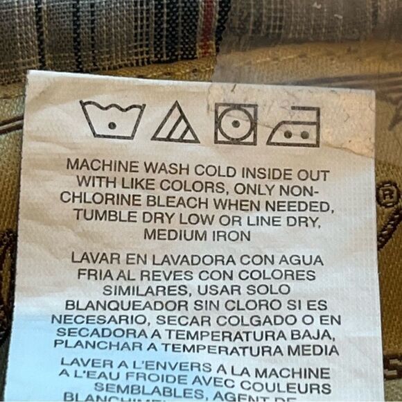 Wrangler Men's Plaid Pearl Snap Button Down Shirt Gray w/ red stripe Size Large - Picture 5 of 10